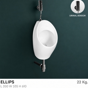 Urinoir mural moderne en céramique avec capteur ELLIPS - Product Image 2