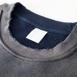 Sweat-shirt à capuche col rond vintage en molleton délavé pour homme, brodé sur mesure, avec poches kangourou, idéal pour l'hiver – OEM - Product Image 3
