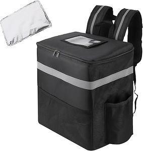 Mochila Aislante para Entrega de Alimentos con 2 Portavasos, Bolsas Refrigerantes para Comida Caliente y Fría, para Bicicleta, Reutilizable, para Compras - Product Image 1