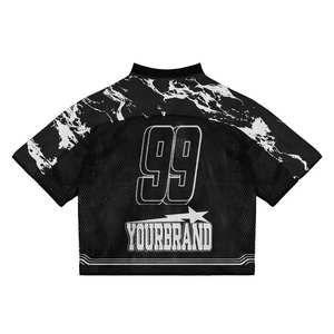 Camiseta de Fútbol a Rayas Vintage Estilo Urbano, Personalizada, 100% Poliéster, Impresión por Sublimación, Corte Holgado y Recortado, Malla Transpirable - Product Image 6