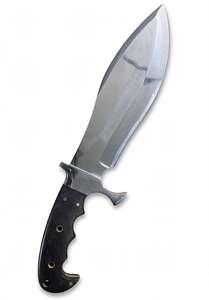 Cuchillo Utilitario de Hoja Fija Personalizado, Acero Inoxidable Pulido a Espejo, Mango de Micarta Negra, Herramienta de Corte para Exteriores - Product Image 2