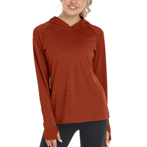 Women's Lightweight Performance <b>Hoodie</b> Long Sleeve Breathable Quick Dry Yoga Fitness Training Running <b>Workout</b> Activewear Top - Product Image 1