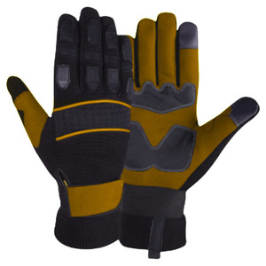 Gants de sécurité Amara en cuir synthétique résistant, résistants aux chocs et à la chaleur, avec revêtement en caoutchouc latex, protection des mains pour la construction - Product Image 3