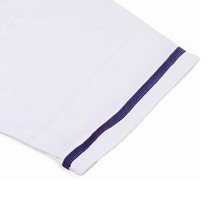Maillot de baseball blanc classique avec bordure violette, uniforme d'équipe vierge, vêtement de sport respirant - Product Image 3