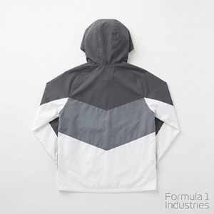 Windbreaker <b>Jacket</b> High Quality Men's Hooded Color Blocking Racer <b>Jacket</b> Windproof Spring Sporty Zipper Closure Regular Fit - Product Image 1