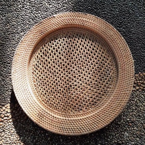 Petite assiette en rotin faite à la main de haute qualité Style naturel avec motifs de fleurs et de fruits Artisanat en osier-Petite commande acceptée - Product Image 4