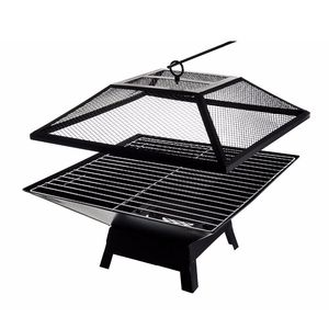 Braciere Portatile - Moderno Barbecue Quadrato, Stufa da Esterno e Caminetto da Giardino a Legna - Product Image 2