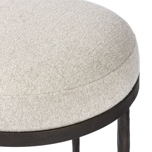 Iron Frame Fabric Upholstered <b>Stool</b> Modern Cushioned Seating Ottoman Foot Rest for Home <b>Office</b> Cafe and Hotels Uses - Product Image 5