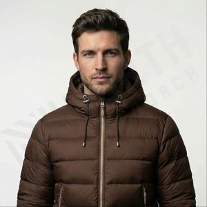 2025 chaqueta acolchada con logotipo personalizado, venta al por mayor, abrigo de invierno con burbujas para hombre, diseño de retazos con capucha, nuevo proveedor Formal de Pakistán para hombre - Product Image 2