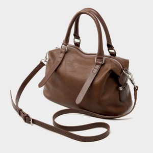 Sac fourre-tout vintage pour femme en cuir véritable, haute qualité, fermeture éclair ouverte, couleurs personnalisables, doublure en toile, utilisation quotidienne et voyage - Product Image 1