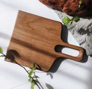 Tabla de cortar de madera de acacia con asa, tabla de picar de madera, tabla de servir para cocina, bandeja para queso y charcutería, duradera - Product Image 1