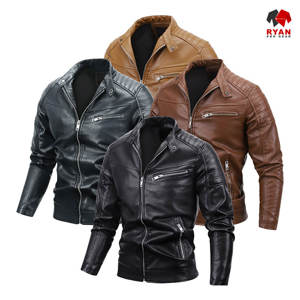 Chaqueta de Cuero Personalizada Ryan Pro Gear para Hombre, Tejido Cómodo y Transpirable con Logotipo Personalizado, Corte Regular - Product Image 2