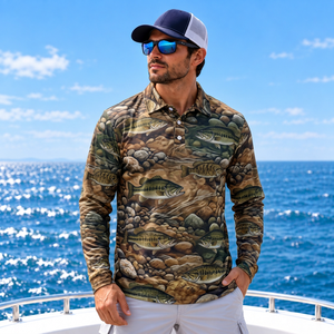 Custom Fishing <b>Polo</b> Shirts <b>Mens</b> Fishing <b>Polo</b> Sublimated Fishing <b>Polo</b> for Fishing Tournament Teams - Product Image 3