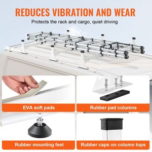 Portaequipajes de Acero Resistente de 54 Pulgadas para Remolque, con 3 Barras Transversales y Capacidad para 800 Libras, para Autos y Camionetas - Product Image 3