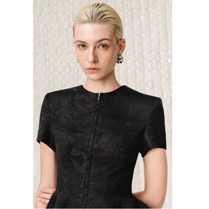 New Trend Blouse Women Shirts Elegant SCALLOP PEPLUM Round Neck Short Sleeve Premium <b>Linen</b> Women <b>Tops</b> And Blouses - Product Image 1