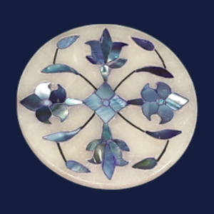 2025ใหม่ล่าสุดดีไซน์ลายดอกไม้สีชมพูและสีเขียวสำหรับแม่กระจกม็อบหินอ่อนทำจากหินอัญมณี - Product Image 4