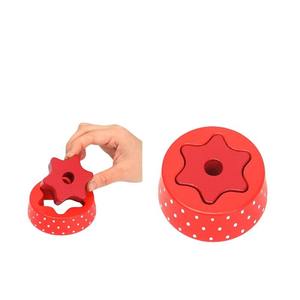 Wuldy Certified Child Safe 17pcs Montessori Toys Double Shapes 18+ Months Kids Set <b>Wooden</b> Sorting Nesting <b>Stacking</b> <b>Rings</b> Color - Product Image 2