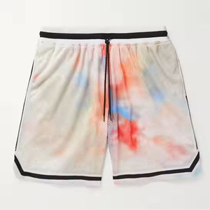High Quality Solid 100% Cotton Waterproof Quick Dry Breathable Custom Printed Design Mesh Basketball <b>Shorts</b> for <b>Men</b> - Product Image 3