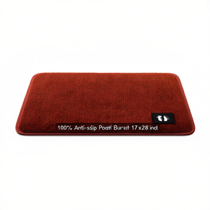 Tapis de bain antidérapant 100% en fourrure corail, 17x28 pouces, tapis de sol en PVC souple, super absorbant pour la salle de bain, la maison ou les douches d'hôtel - Product Image 2