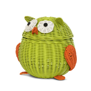 Lovely Owl Toy <b>Storage</b> <b>Basket</b> Rattan Nursery Room Furniture Kids Room Organizer For Toys And Books Decorative Wholesale - Product Image 2