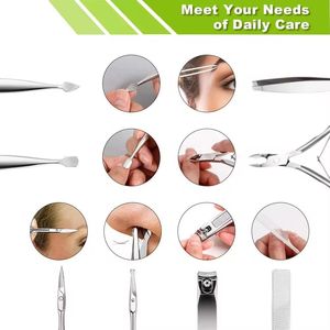Hot Trend <b>Nail</b> Grooming Essentials 7pcs Manicure <b>Kit</b> Steel Clippers Portable Travel Organizer And All Customization - Product Image 2