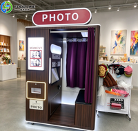 Borne photo tactile tout-en-un de 21,5 pouces pour la location commerciale – Coque et support pour borne photo selfie