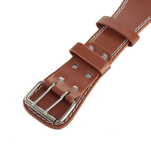 Heavy Duty Breathable Durable Leather Weightlifting Belt with Wrap-around <b>Back</b> <b>Support</b> for Power Lifting & Bodybuilding - Product Image 4