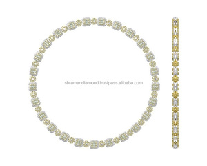 925 Solid Silver Unisex Custom Iced 10MM Baguette Moissanite Diamond Bling Chain Link Tennis <b>Necklace</b> Hip Hop Style Wedding Gift - Product Image 2