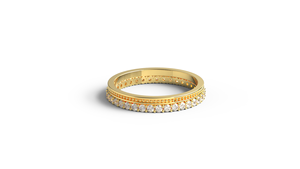 Vintage 18K Gold Miligrain Beaded Eternity Band Round Cut Diamond Micro Pave <b>Stacking</b> <b>Ring</b> Stackable Wedding <b>Ring</b> Gift for Women - Product Image 1