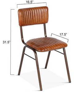 Modern Brown <b>Velvet</b> Upholstered <b>Dining</b> <b>Chair</b> with Vertical Channel Backrest <b>Black</b> Metal Legs Armless Padded Seat for <b>Dining</b> Room - Product Image 3