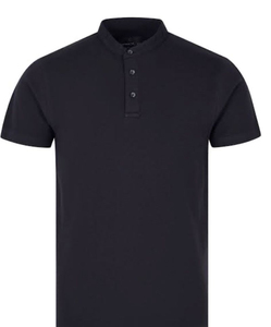 Polo en tricot à manches courtes pour homme, couleur unie, décontracté, boutonné devant, coupe classique, gris clair - Product Image 5
