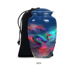 โกศรูปแมลงปอ โกศสำหรับบรรจุอัฐิผู้ใหญ่ สีเขียว ขนาดใหญ่ โกศสำหรับเผาศพผู้หญิง โกศตกแต่งสำหรับอัฐิผู้ใหญ่ชาย - Product Image 2