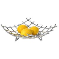 Panier à fruits décoratif en métal artisanal pour la décoration de la salle à manger à la maison, avec une touche artistique et une grande capacité