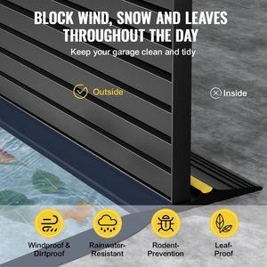 Guarnizione Adesiva Universale per Soglia Porta Garage 20 FT, Impermeabile, per Porte di Garage - Product Image 4