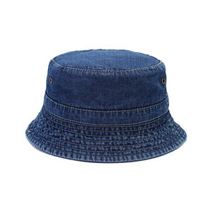 Chapeaux Bob Unisexe en Jean Lavé avec Logo Personnalisé et Broderie, 100% Coton, Respirants, pour l'Extérieur, Adaptés aux Quatre Saisons - Product Image 5