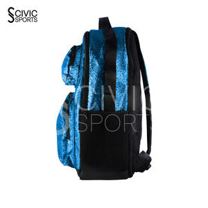 Sac à dos unisexe Civic Sports tendance, en PU, à paillettes, imperméable, vintage, brillant, scintillant, pour l'école, les voyages en plein air, 20-36L - Product Image 2