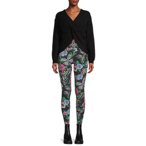 New Style Women's Yoga Workout Mid Waist Breathable Knitted Spandex Polyester Casual <b>Leggings</b> <b>Seamless</b> OEM Custom Service - Product Image 1