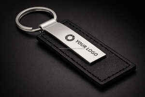 <b>Custom</b> Logo Metal Leather <b>Keychain</b> Premium Stainless Steel Key Holder Corporate Promotional Gift - Product Image 6