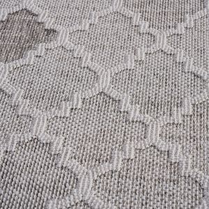 LOOM and LUXE 2X8 ชุดพรมปูพื้นในร่ม/กลางแจ้งสีขาว/เทา - Product Image 4