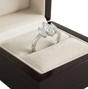 Wholesale Marquise Lab Grown Diamond Three Stone Diamond <b>Ring</b> IGI Certified 9K 10K 14K 18K Solid Gold Promise <b>Ring</b> <b>Proposal</b> <b>Ring</b> - Product Image 1