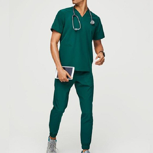 Professional Cotton <b>Scrub</b> <b>Sets</b> with Private Label Breathable Comfortable Unisex Hospital Uniforms - Product Image 1