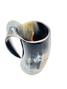 Auténtica Taza de Cuerno de Búfalo Estilo Lobo, Tallada, Tradicional, para Beber Hidromiel, Imitación Antigua Medieval, para Festivales Renacentistas - Product Image 3