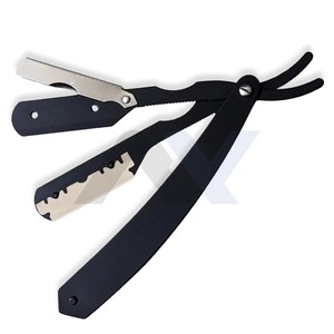 Rasoir de sécurité professionnel en acier inoxydable à lame droite avec verrouillage pivotant, pour hommes, femmes, barbiers et salons de coiffure - Product Image 2