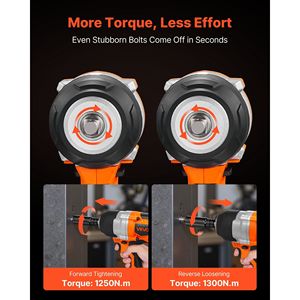 Avvitatore a impulsi elettrico da 20V senza fili, motore brushless da 1/2 pollice, coppia elevata 958.8 Ft-lbs/1300 Nm, batterie da 4Ah incluse - Product Image 4