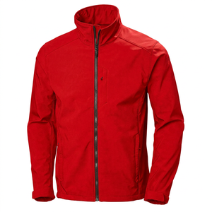 Men's Black Fleece Jacket Windproof Zipper Front Stand Collar Casual Autumn Wear Regular Fit Polyester - Product Image 5