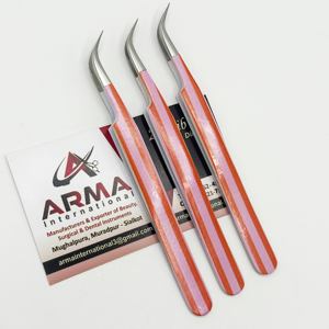 Pinzas de Aislamiento Curvas Ecológicas, de Acero Inoxidable Sostenible con Punta Lisa y Recubrimiento de Papel para Extensión de Pestañas, con Logotipo - Product Image 5