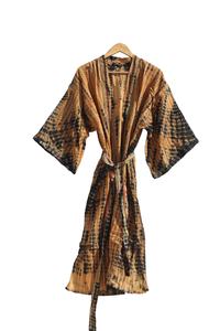 Kimono largo teñido anudado a mano, Kimono bohemio, uso diario, Kimono para mujer, novedad - Product Image 5