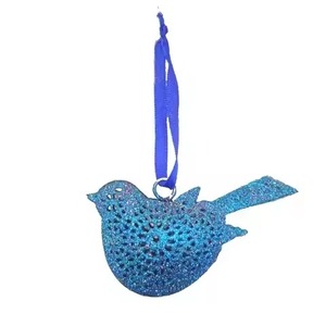 Nuevo Diseño de Adorno Navideño Colgante en Forma de Estrella Metálica con Brillantina Azul para Árbol, Decoración para el Hogar, Fiestas, Regalo - Product Image 2