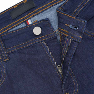 Best Selling High Street 100% Cotton Midweight Embroidery Denim <b>Pants</b> Solid Color Stretchy Denim Jeans <b>Pants</b> - Product Image 2