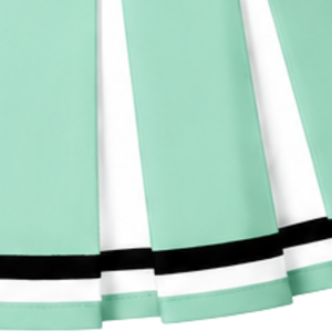 Jupe plissée vert menthe pour femme, tenue de danse athlétique, uniforme de performance avec motif rayé élégant - Product Image 5